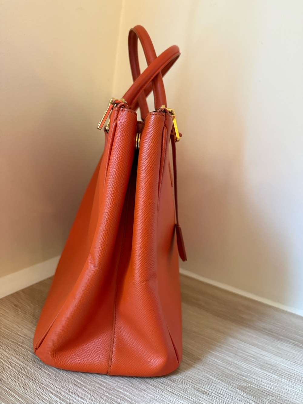 Prada Saffiano Leather Lux Galleria Double Zip Tote - Picture 14 of 15